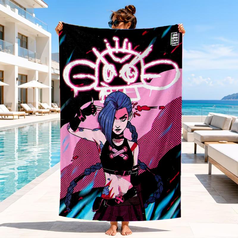 Fantasy Warrior Jing Beach Towel, Microfiber Beach Towel, Perfect For Pool, Beach, Travel, Home Decor Beach Party Fan Gifts