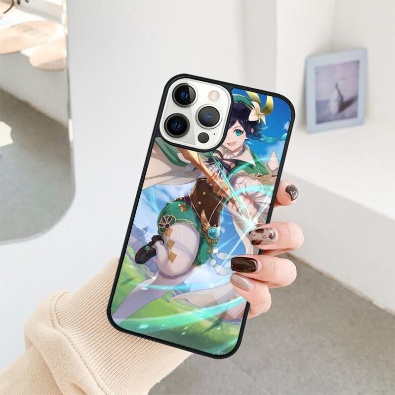 Spiel Genshin Impact Venti Niedliche Handyhülle Für iPhone 17 Air 16 15 14 11 12 13 Pro MAX Plus Hülle Cover Schale