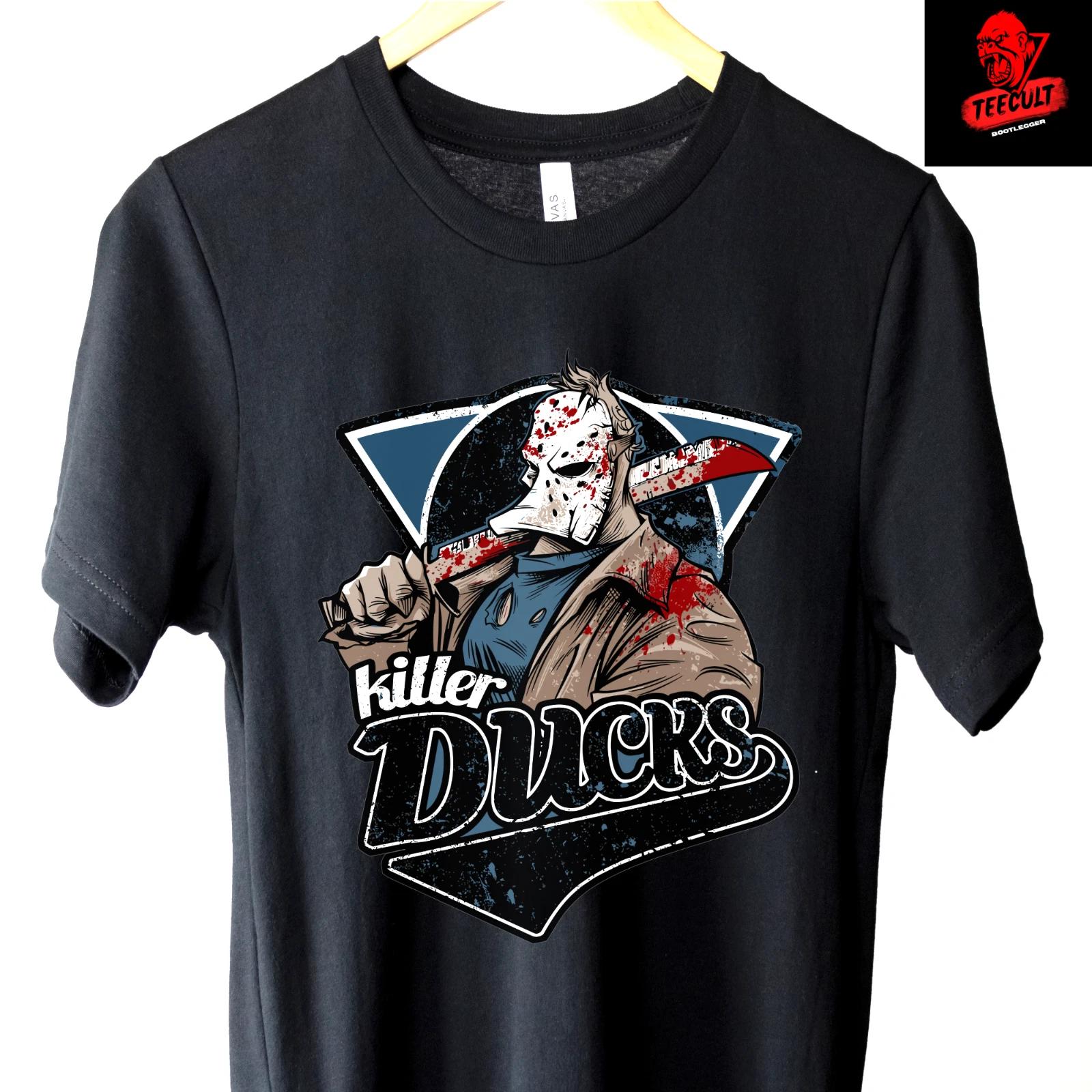 Men s and Women s T-shirts Jason Voorhees as Killer Mighty Ducks Horror Movie Tee Unisex XXXXL
