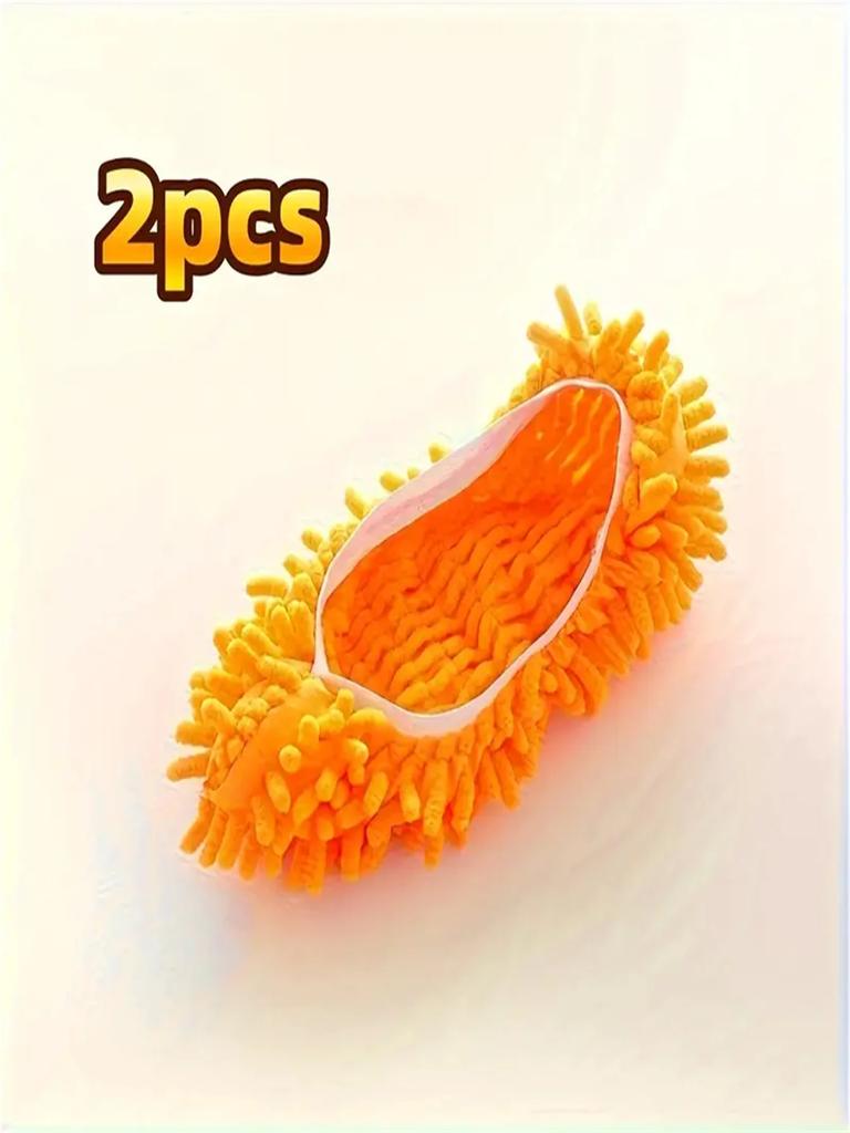2Pcs Mop Slippers, Soft Washable and Reusable Microfiber Foot Socks, Suitable for Cleaning Dust in Bathrooms, Kitchens, and Bedr