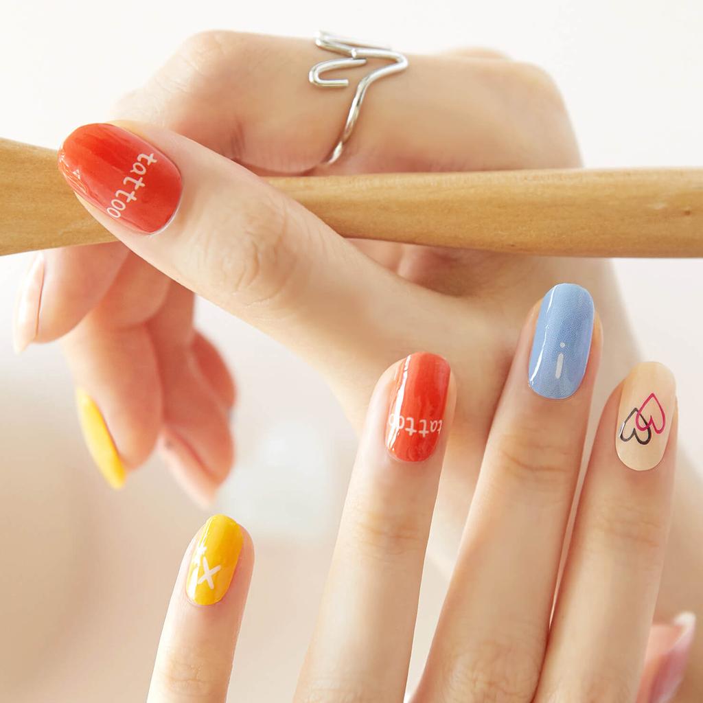 Vibrant Pop Nail Stickers 24pcs | Self-Adhesive Strips, Rainbow &Neon Mix, Quick 5-Min Manicure
