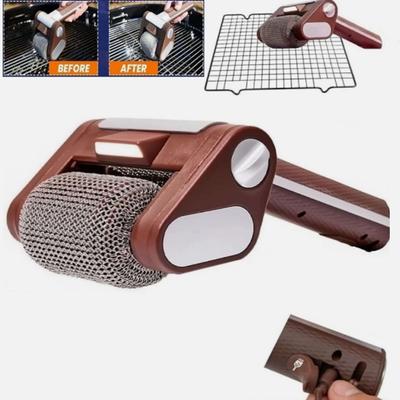 Durable Electric Grill Cleaner Stainless Steel Rechargeable Barbecue Cleaner Bristle Free Spinning Grill Brush Kitchen Gadgets