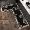 French Medieval Style Kitchen Floor Mat Non-slip and Oil-proof, Scrubbable Leave-in Special Foot Mat L-shaped Whole Floor with Diatom Mud Carpet