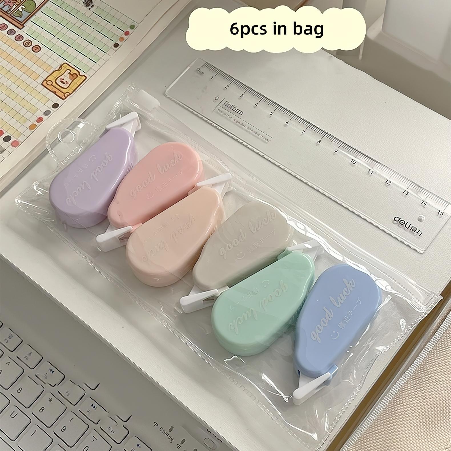 

Набор из 6 лент для коррекции сладкого цвета 5 мм * 4 м, мини-корректирующие инструменты для офиса и школы