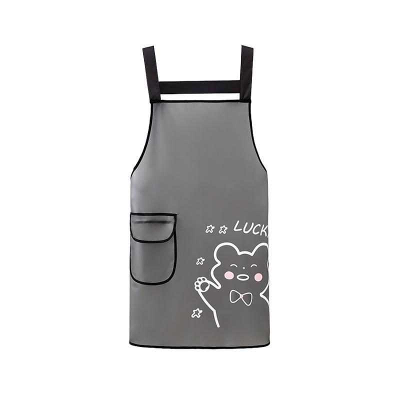 Waterproof Cartoon TPU Disposable Apron - Sleeveless, Oil-Proof Kitchen Workwear for Women (2025 New)