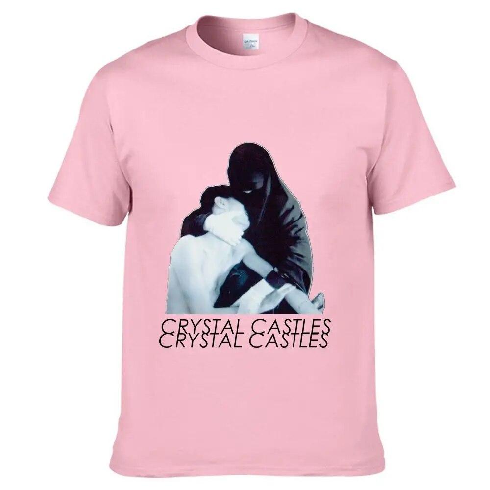 High Quality Cotton EU Size Crystal Castles T Shirt Unisex Vintage Funny T-shirt Harajuku Hip Hop Streetwear Unisex Top Tshirt Male Unisex