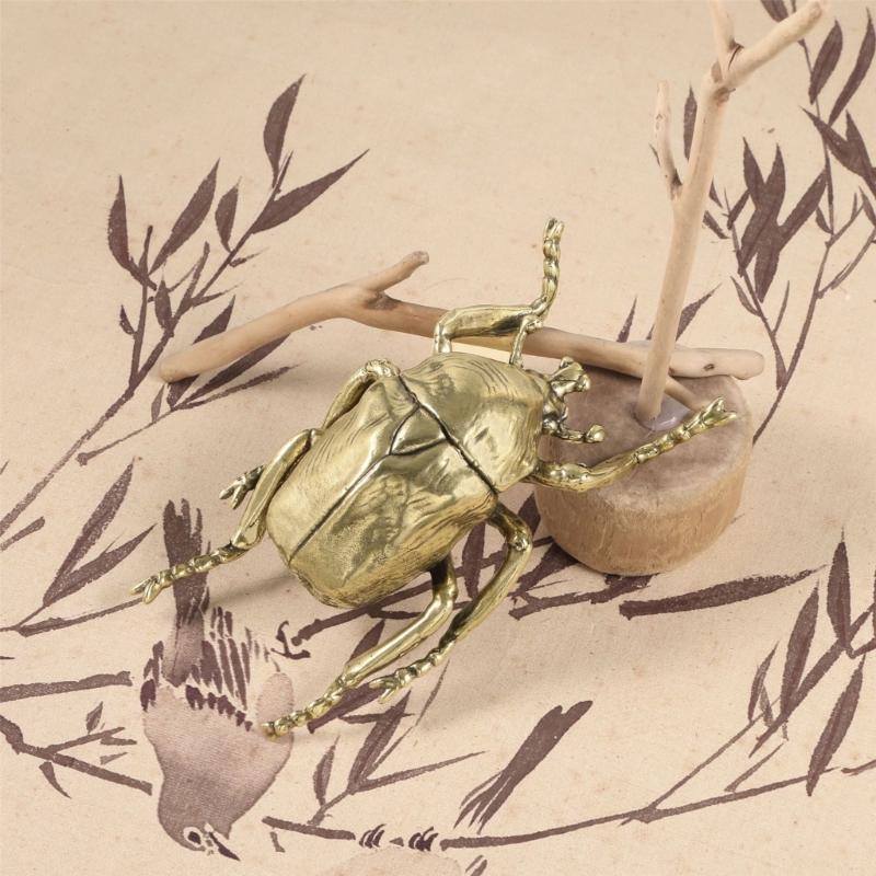 Metal Animal Statues Figurines Retro Cicada Statue Figurines Sculptures Tabletop Centerpieces Home Decors Collectibles