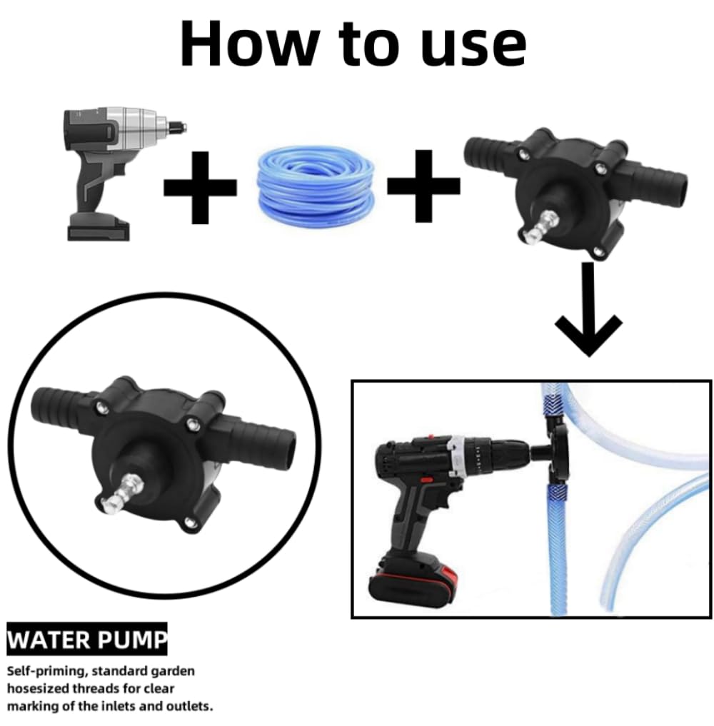 Portable Electric Drill Pump, Mini Hand Drill Electric Pump, Diesel Liquid