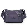 Leichte Nylon-Crossbody-Tasche mit mehreren Reißverschlussfächern, verstellbarer breiter Riemen, lässige Umhängetasche für Damen für den täglichen Gebrauch