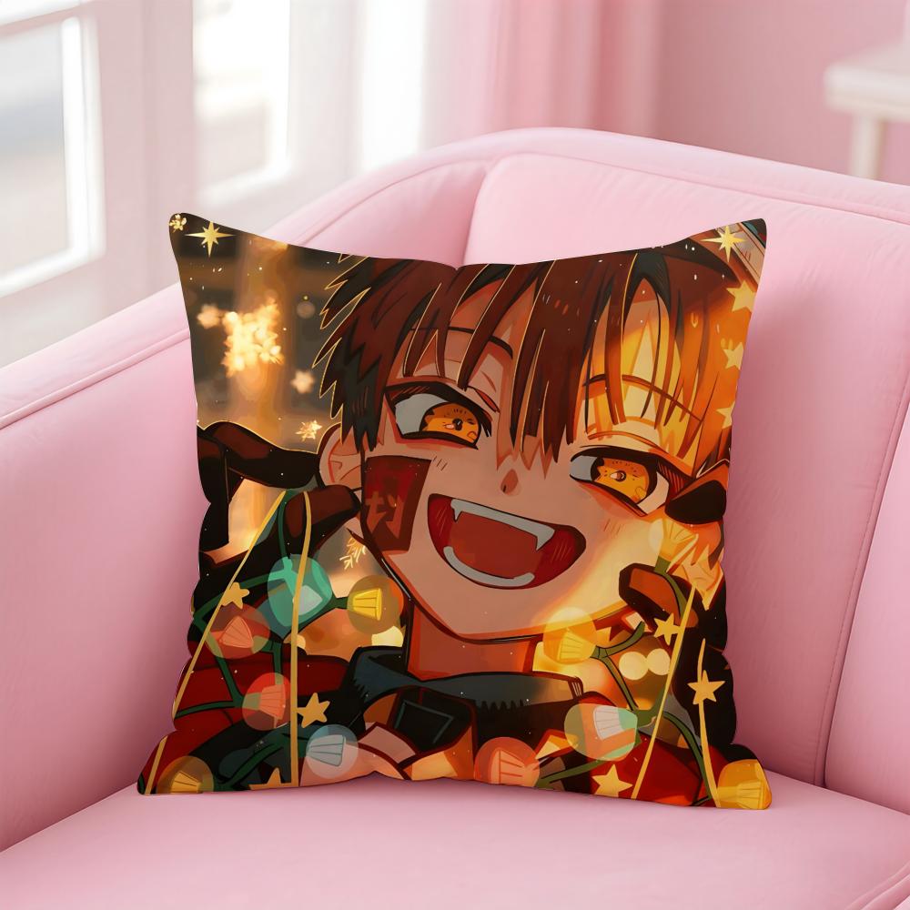 anime fantasy JJibaku SShounen HHanako Cushion Cover Pillow Case Soft Friendly Fabric Concealed Zipper