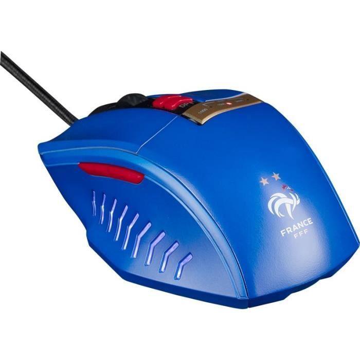 Souris Gaming - Konix - F.F.F - Couleur Principale: Bleu - Couleurs De L'équipe