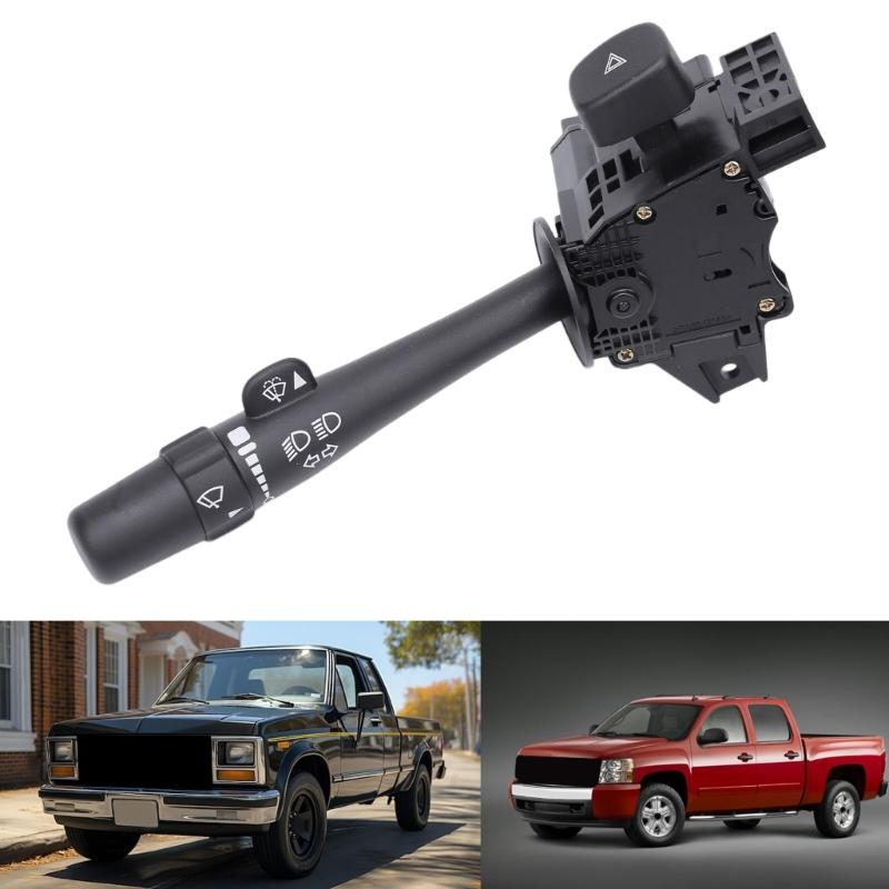 Automotive Combination Assembly for Faulty Turn Signal and Windshield Wiper Functions, Part 15849313 with White Symbols and Black Plastic Housing