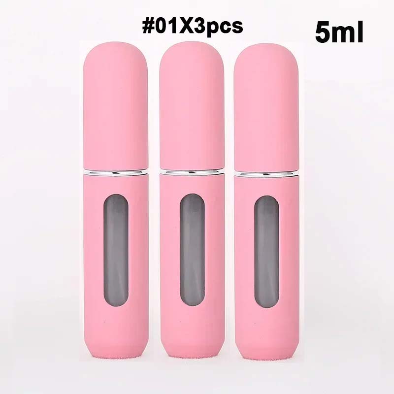 1/3/6Pcs Candy Color Mini 5ML Perfume Bottle Refillable Press Type Cosmetic Spray Bottle Portable Travel Spray Bottle For Unisex
