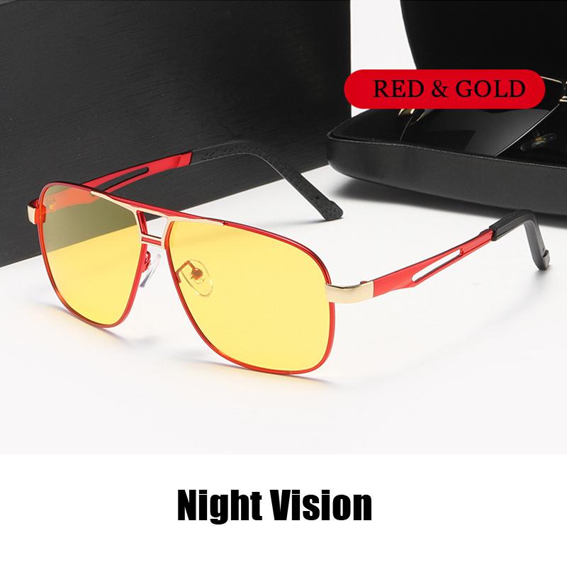 Polarized Photochromic Night Vision Sunglasses Outdoor Protective Goggles Day And Night Uv400 Lens Men'S Driving Sun Glasses