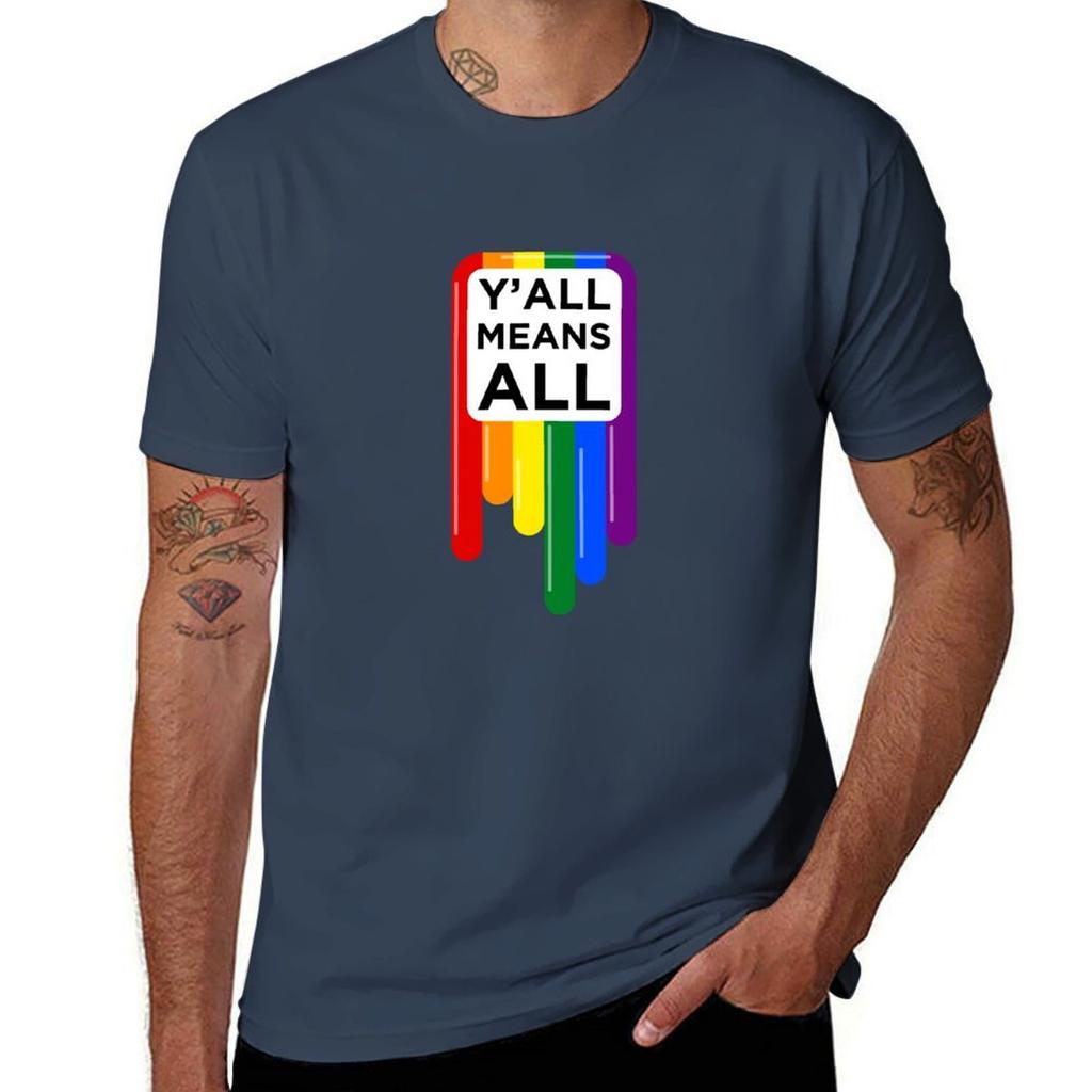 Yall Means All Tshirt Basic Tee Shirt For Everyday Outfit
