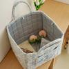 Vintage Foldable Laundry Basket with Side Pocket Quilted Storage Basket  Travel