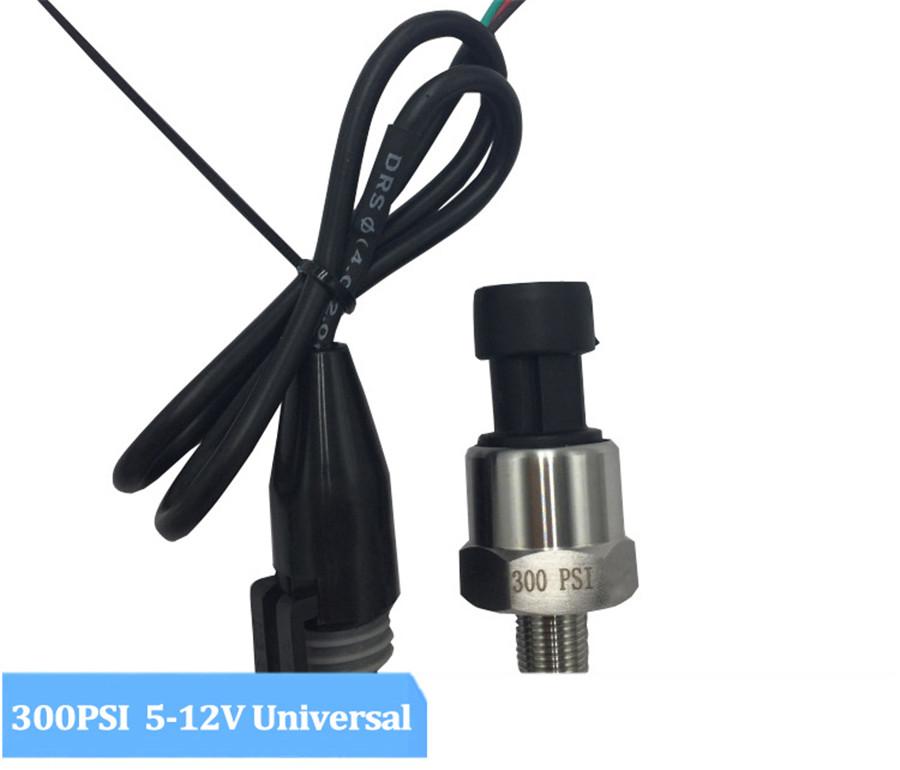 Universal 0-300 PSI Pressure Sensor Oil Fuel Air Water Pressure Transducer Stain