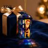 Decorative Animal Shaped Ornaments Blue Glass House Christmas Hanging Ornament, Acrylic Double Side Thoughtful Gift Ideas Printed Tree Decor Pendant,