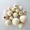 Natural Wooden Beads: Loose, Round, 4-50mm with Holes for DIY Stringing