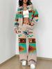 Bohemian Style Explosive Set Autumn and Winter New European and American Women's Clothing Ethnic Style Printing Women