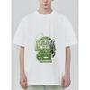Black T Shirt with Green Cat Stormtrooper Graphic Print for Casual Wear