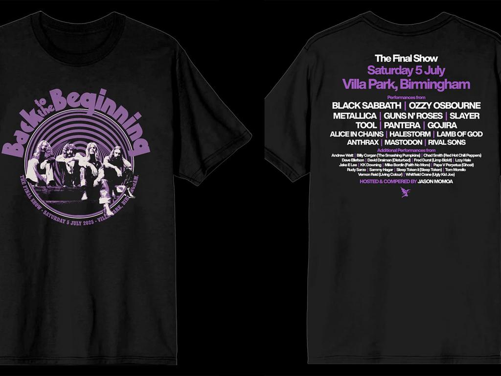 Black Sabbath a Ozzy Osbourne Back To The Beginning Merch Eventové tričko se sestavou Oboustranné tričko Ins Y2k Nová Značka Nový Styl