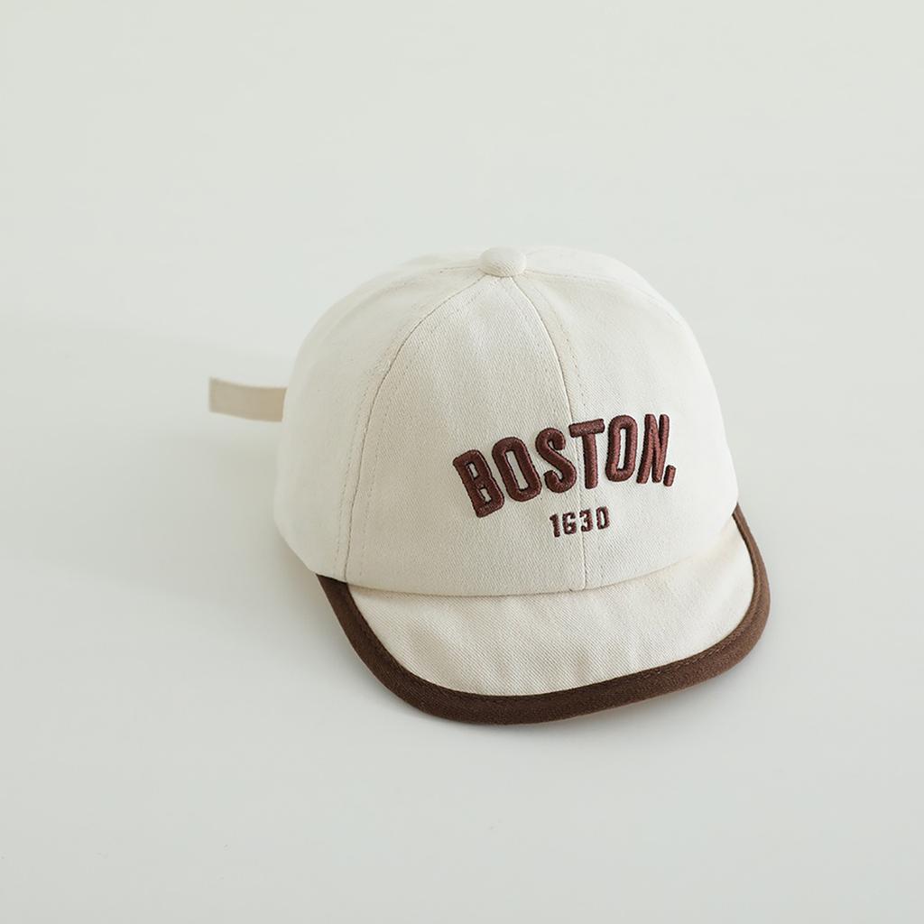 Retro Letter Baby Baseball Cap Summer Soft Brim Sun Visor Hat Korean Embroidered Boy Girl Kids Duck Tongue Hat 6-36 Months