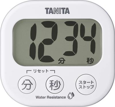 Temporizador Tanita para cocina, grande, ruidoso, 100 segundos, con soporte magnético, gran visibilidad, blanco, lavable, pantalla, volumen, minutos, incluido, blanco, TD-426