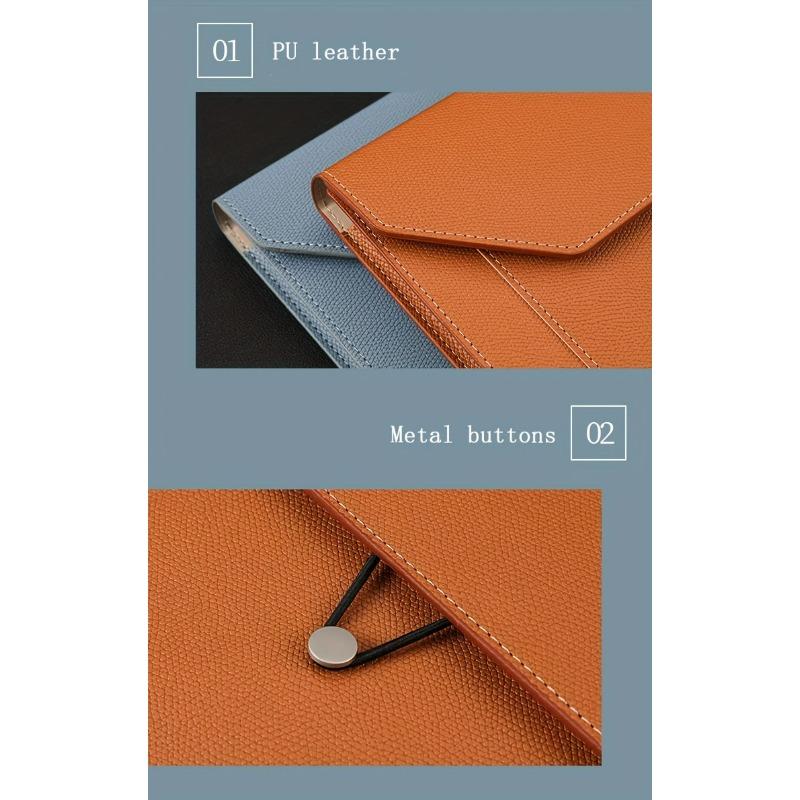 [Fashion Large Capacity File Bag] A4 File Bag - Large Capacity Thickened Version Office Storage Folder for Business Conference and Documents Storage