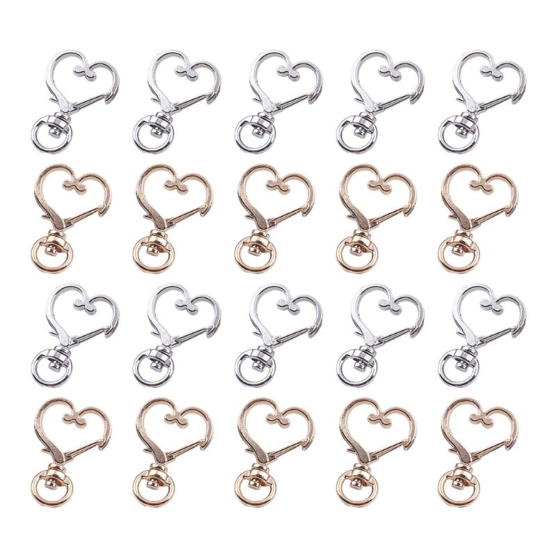 

Pack of 20 Unique Rotating Shaped Keychains Crafted from Metal for Effortless Key Attachment and Stylish Decoration