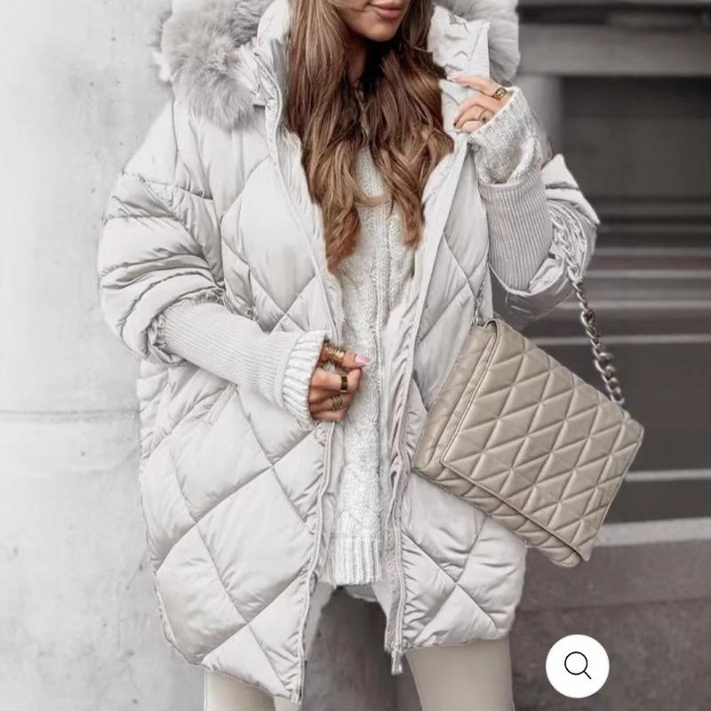 Women's explosive temperament winter hooded clothes cardigan jacket new