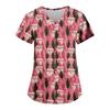 Women's Fashion Casual Christmas Print Pocket T-shirt Top