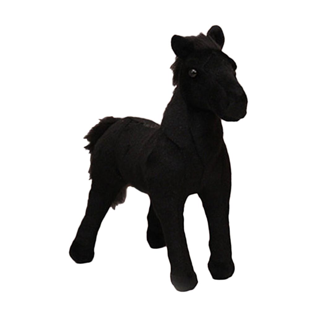 30cm Stuffed Horses Shape Doll Realistic Horses Shape Doll Cartoon Plush Toy for Sofa Decors Children Birthday Gift
