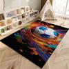 Soccer Ball Water Splash Print Theme Rug Soft Texture Nonslip Carpet For Hallway Balcony Study Home Party Decor Christmas Gift