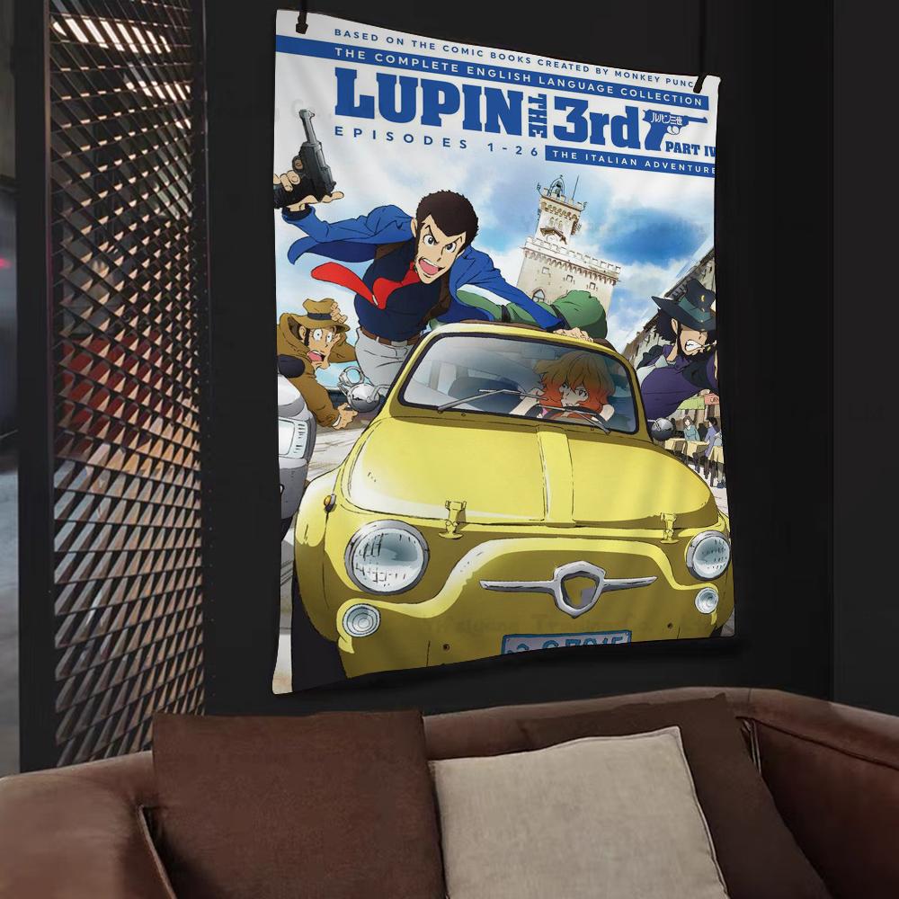 Lupin III Comics Chart Tapestry Art Science Fiction Room Home Decor Cheap Hippie Wall Hanging 100X70CM
