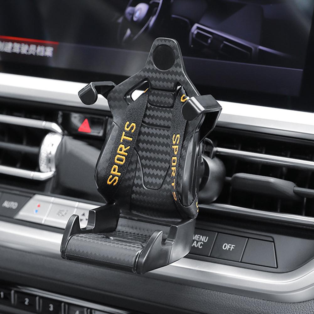 Racing Seat Design Autotelefonhalter Halterung Ständer Anti-Shaking Mobile Handy-Unterstützung Auto-Smartphone-Halterung für iPhone Samsung