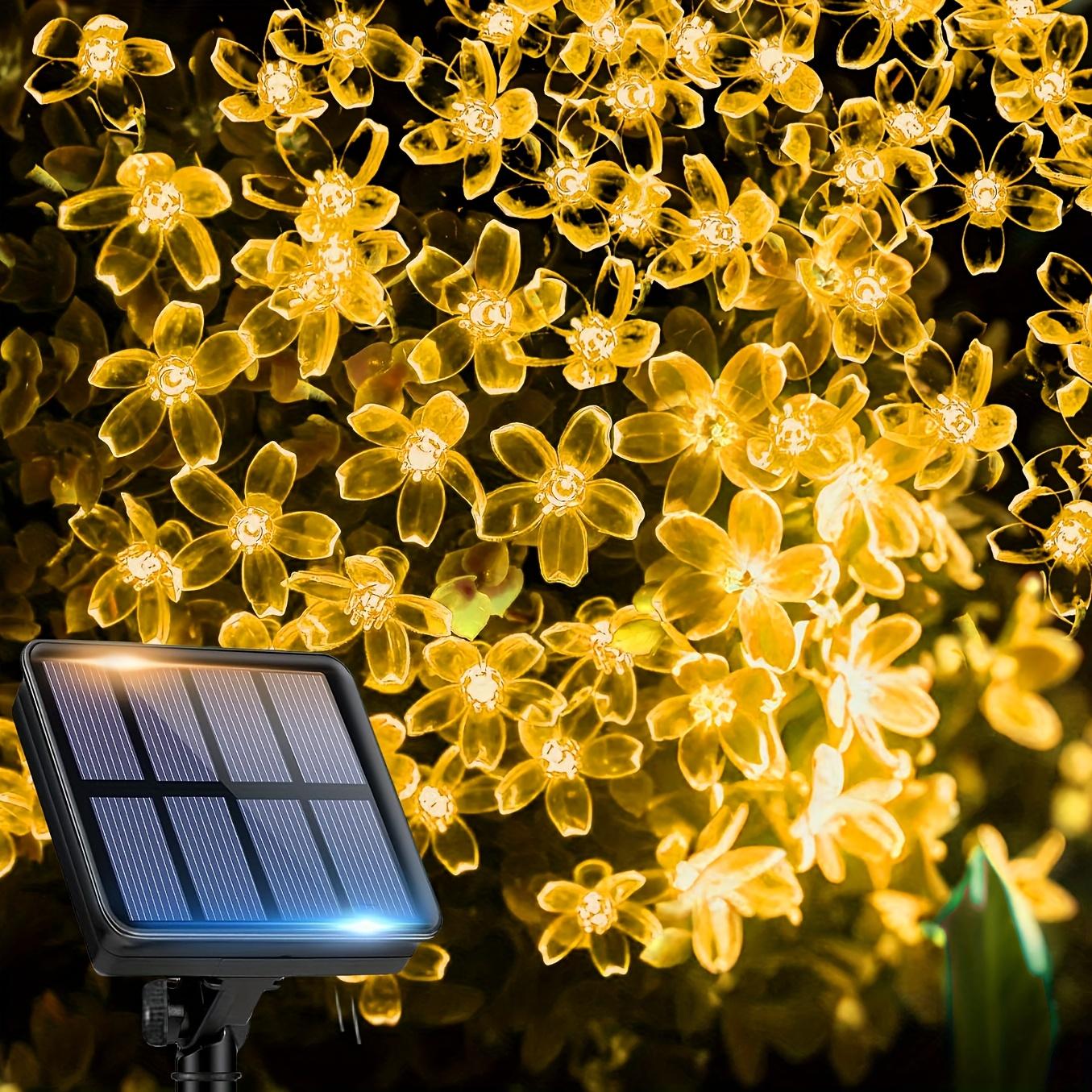 

Outdoor Warm Cherry Blossom Solar String Lights 8 Mode 20/50/100 LED Waterproof Solar Lamp for Garden Fence Patio Yard Christmas 5m 20 leds