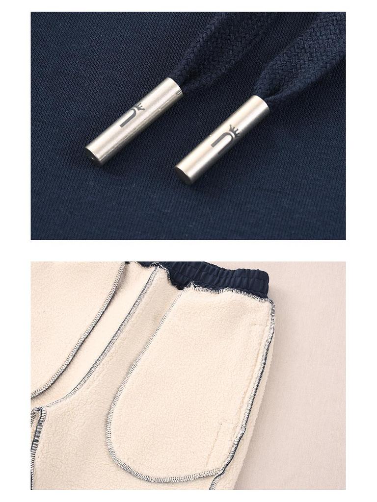 GAGN Women's Plus Size High Waist Winter Fleece Sweatpants with Zipper Pockets.