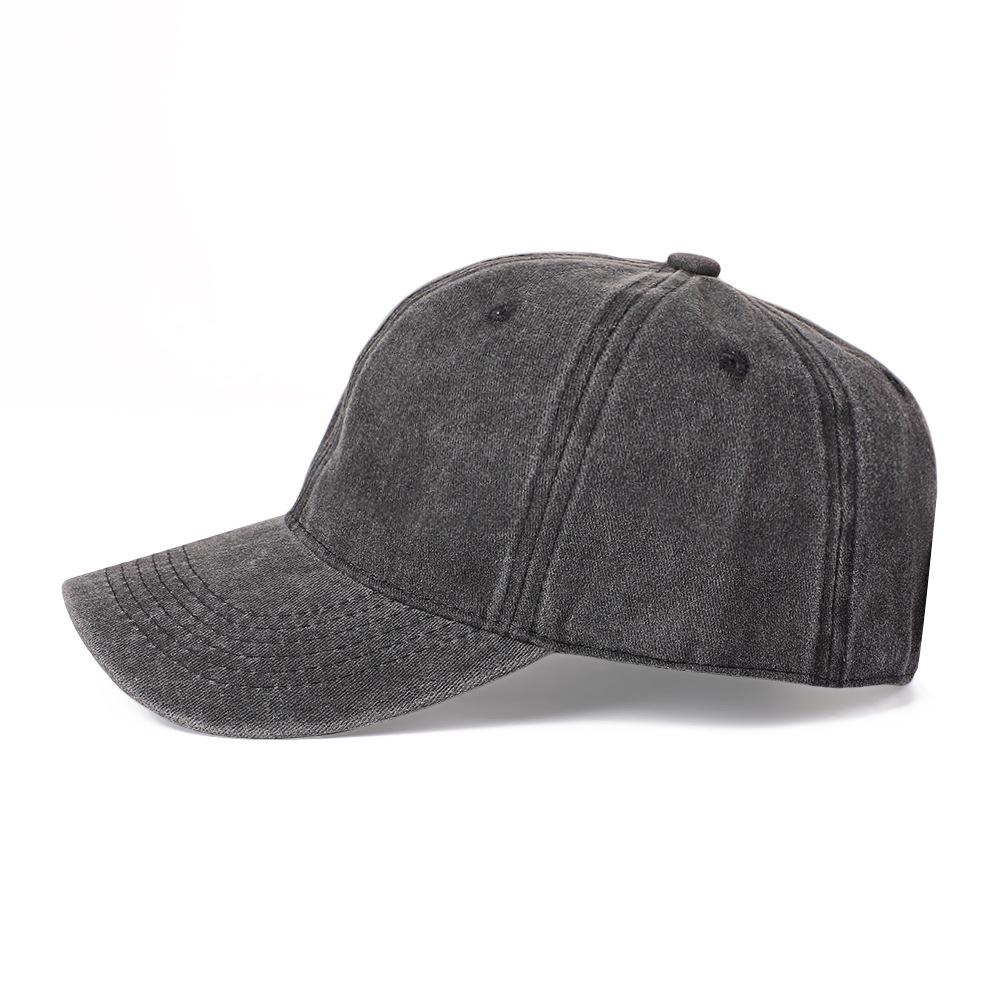 Gewaschene, verwaschene Baseballkappe aus Denim mit auffälligen Nähten, Sechs-Bahnen-Design, Schirmmützen-Stil zur DIY-Individualisierung – Perfekt für Sommer und Herbst.