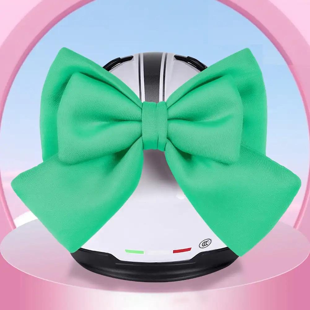 Cute Motorcycle Helmet Bow Decoration Electric Bike Helmet Body Bowknot Suction Cup Parts Decoration Accessories For Girl Women