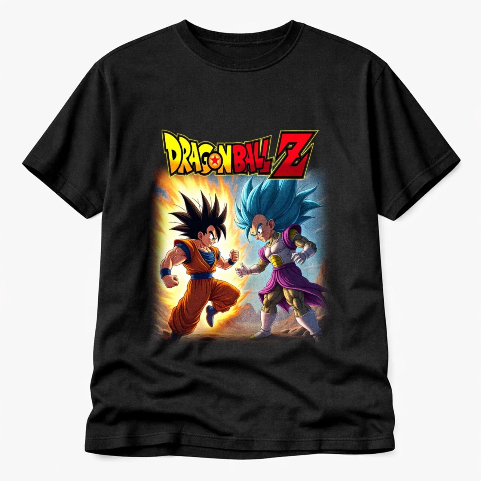 Anime Dragon Ball Z Fighter Battle T Shirt Manga Japanese Grey Tee 2XL