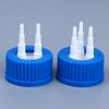 GL45 Safety Lid for Feeding Bottles 1-4 Port Reactor Adapter Splash Proof Corrosion Resistant for Lab Chemical Experiment Work