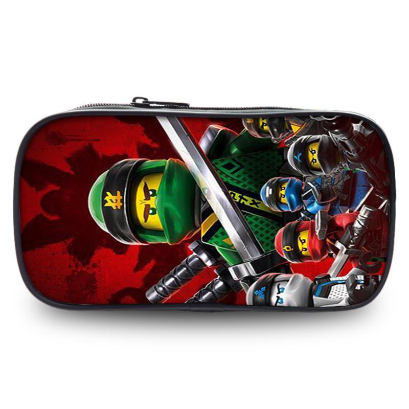 Ninjago Pencil Case For Students With Nylon Material And Storage Pocket