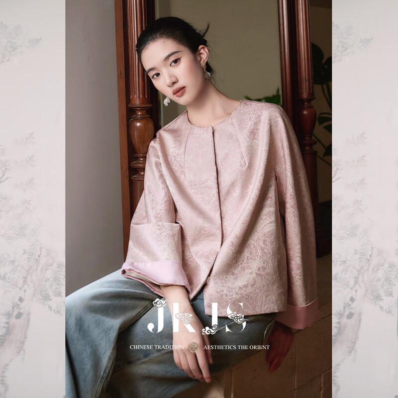 

JK&JS Elegant Melody Jacquard New Chinese Style Round Neck Jacket M