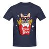 1 Piece Frenchie Fries Graphic 100 Cotton Tshirt French Bulldog Tees Tops For Unisex