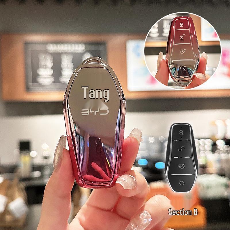 BYD Key Case for Han, Dolphin, Seagull, Mini, Yuan, Tang, Song Pro, and Qin Plus.