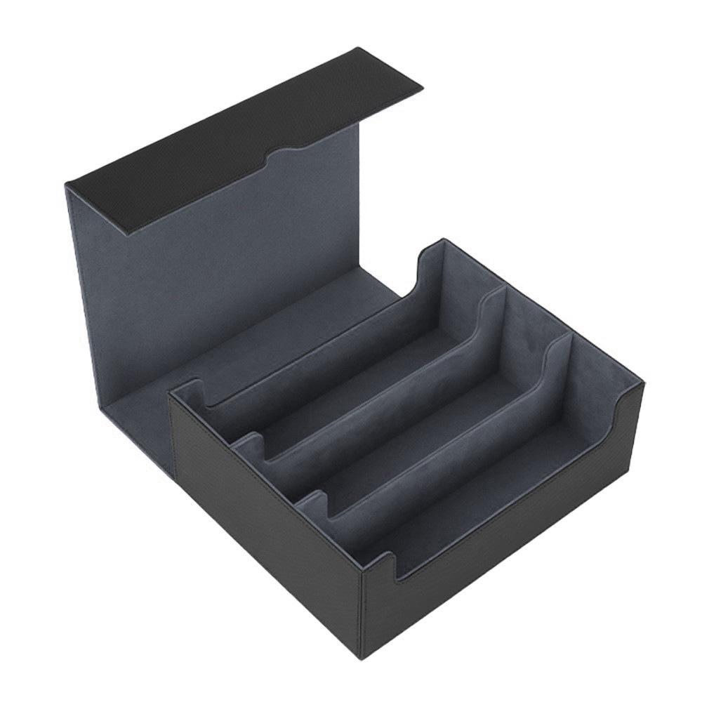PU Leather Three-Row Card Storage Box: Fits 1800+ Yu-Gi-Oh!, MTG, Pokémon, PTCG, and Three Kingdoms Kill Cards