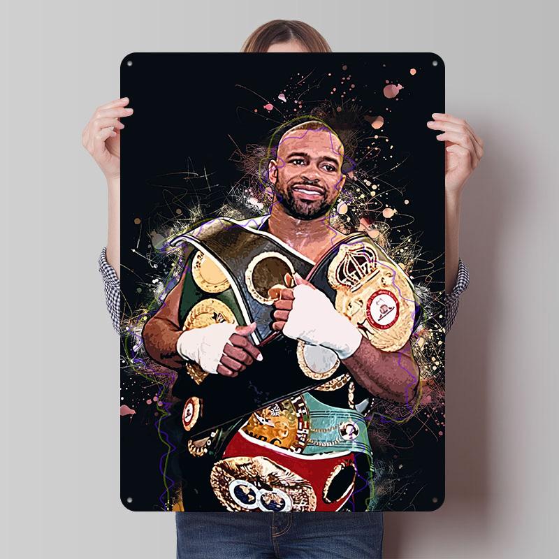 Roy Jones Jr Boxer Metal Posters Custom Vintage Metal Signs Wall Art Retro Tin Plaque for Man Cave Decoration Bedroom Desk Decor