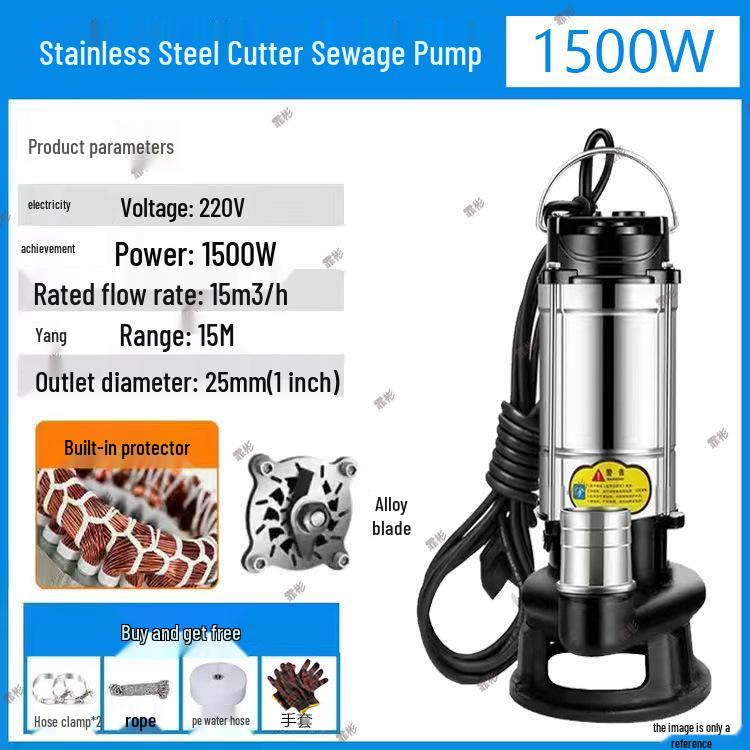 High-Power Agricultural Sewage and Septic Tank Cutter Pump