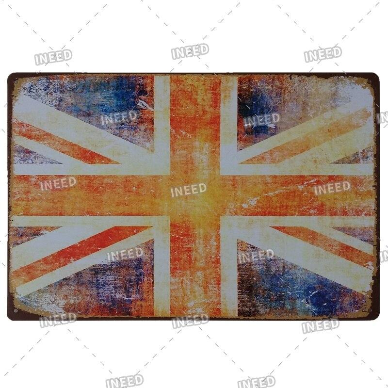 INEED Decor Vintage City Landscape Metal Tin Sign  New York London Italy  Retro Poster Travel Scenery Wall Art Stickers  Perf